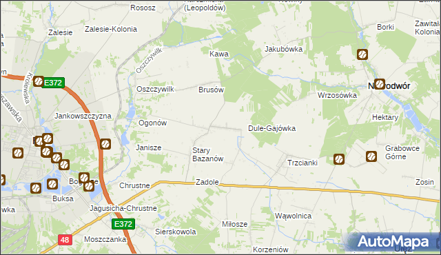 mapa Nowy Bazanów, Nowy Bazanów na mapie Targeo