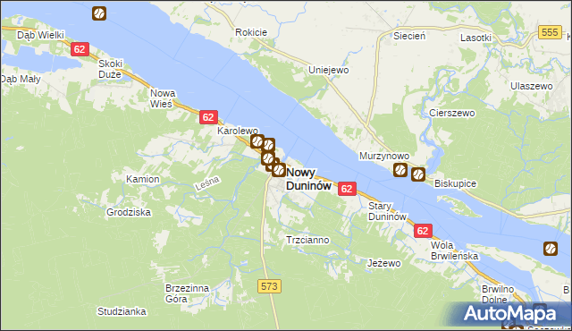 mapa Nowy Duninów, Nowy Duninów na mapie Targeo