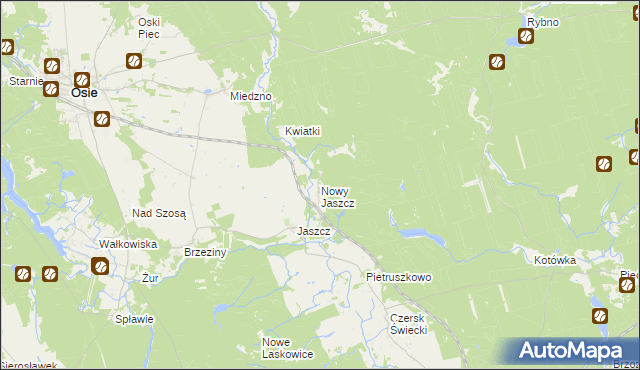 mapa Nowy Jaszcz, Nowy Jaszcz na mapie Targeo