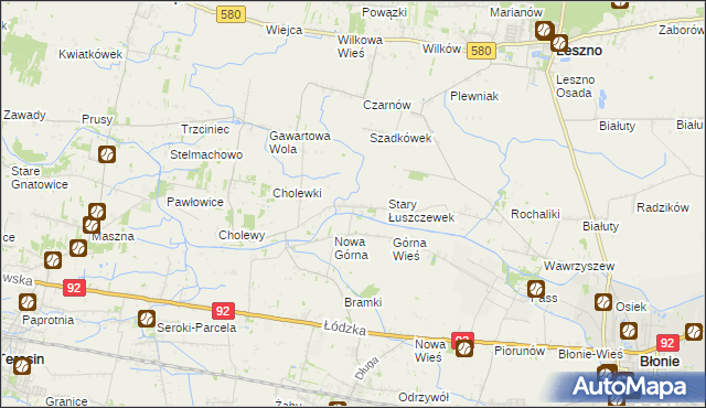 mapa Nowy Łuszczewek, Nowy Łuszczewek na mapie Targeo