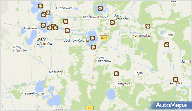 mapa Nowy Orzechów, Nowy Orzechów na mapie Targeo