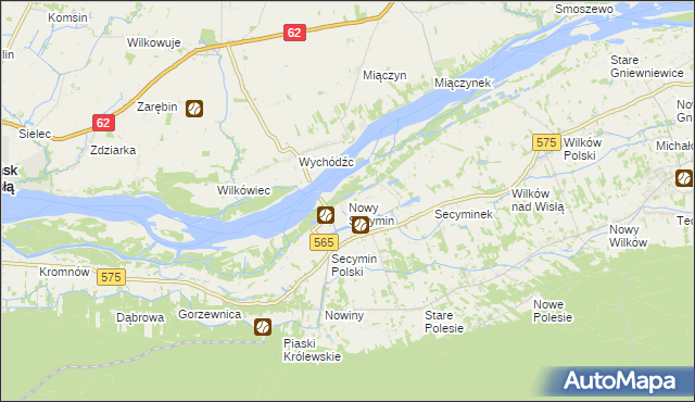 mapa Nowy Secymin, Nowy Secymin na mapie Targeo