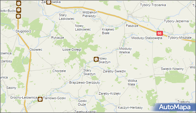 mapa Nowy Skarżyn, Nowy Skarżyn na mapie Targeo