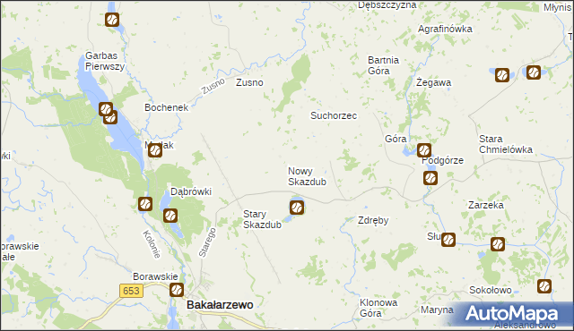 mapa Nowy Skazdub, Nowy Skazdub na mapie Targeo