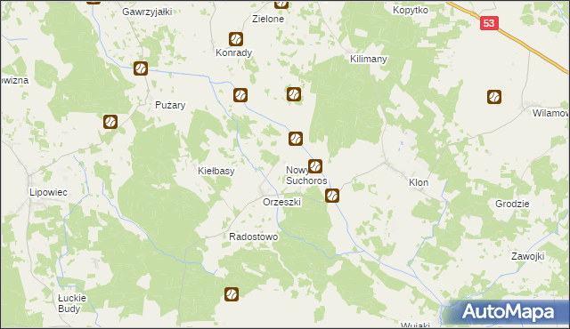 mapa Nowy Suchoros, Nowy Suchoros na mapie Targeo
