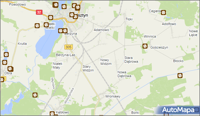 mapa Nowy Widzim, Nowy Widzim na mapie Targeo