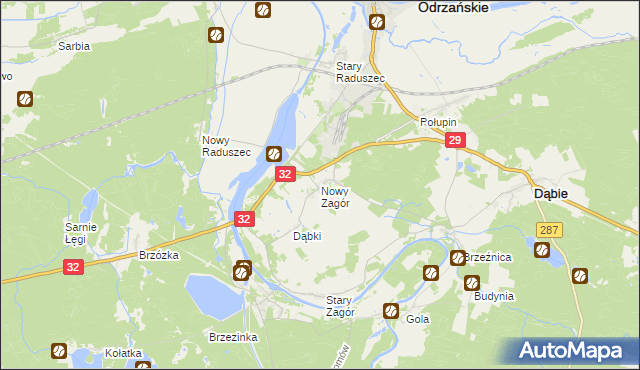 mapa Nowy Zagór, Nowy Zagór na mapie Targeo