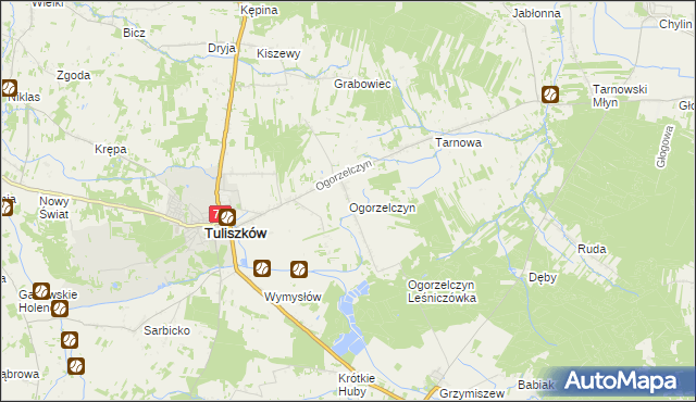 mapa Ogorzelczyn, Ogorzelczyn na mapie Targeo