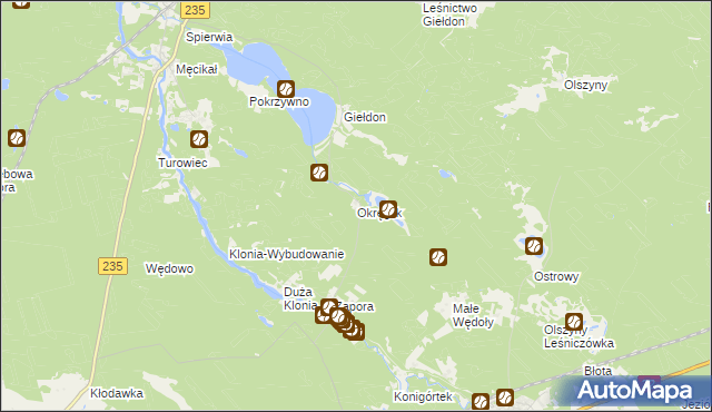 mapa Okręglik, Okręglik na mapie Targeo