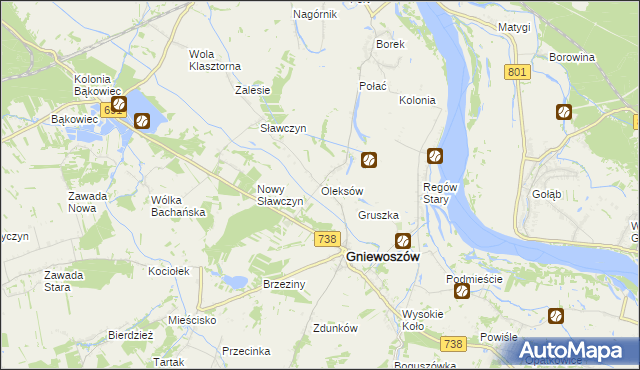 mapa Oleksów, Oleksów na mapie Targeo