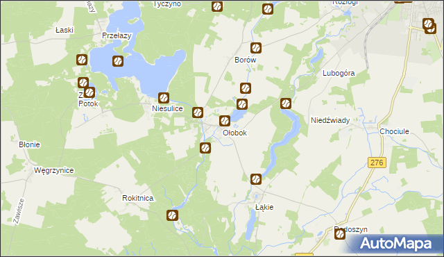 mapa Ołobok gmina Skąpe, Ołobok gmina Skąpe na mapie Targeo