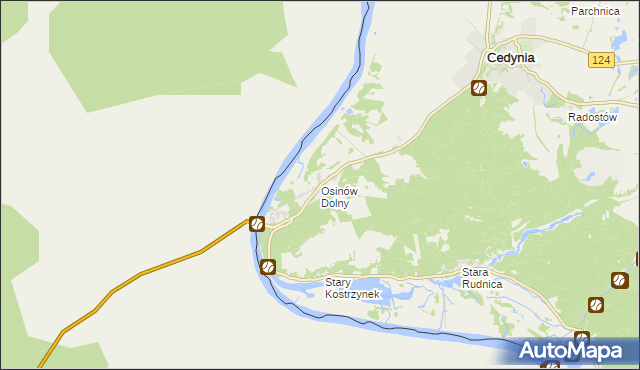 mapa Osinów Dolny, Osinów Dolny na mapie Targeo