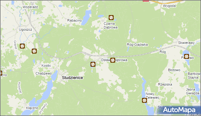 mapa Osława-Dąbrowa, Osława-Dąbrowa na mapie Targeo