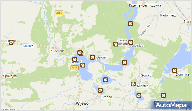 mapa Osłonin, Osłonin na mapie Targeo