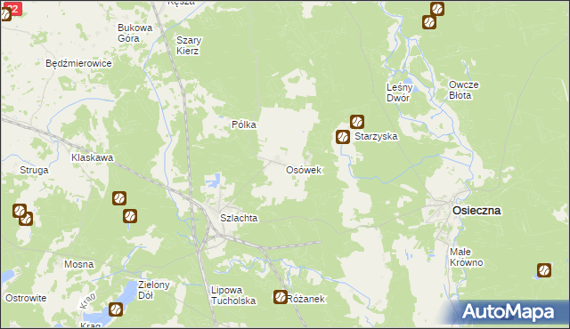 mapa Osówek gmina Osieczna, Osówek gmina Osieczna na mapie Targeo