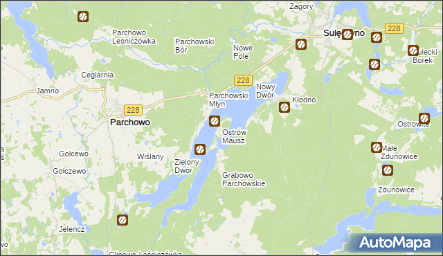 mapa Ostrów Mausz, Ostrów Mausz na mapie Targeo