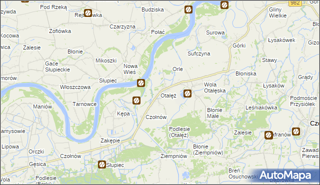 mapa Otałęż, Otałęż na mapie Targeo