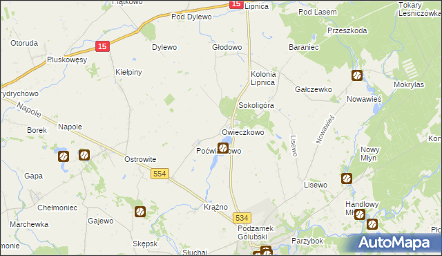 mapa Owieczkowo, Owieczkowo na mapie Targeo