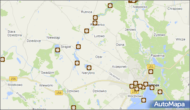 mapa Ożar, Ożar na mapie Targeo