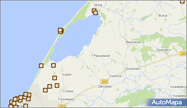 mapa Palczewice, Palczewice na mapie Targeo