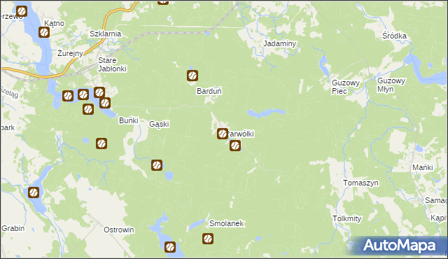 mapa Parwółki, Parwółki na mapie Targeo