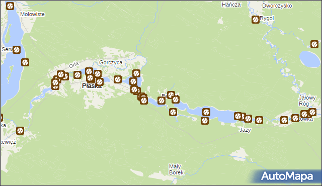 mapa Perkuć, Perkuć na mapie Targeo