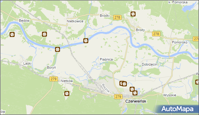 mapa Piaśnica, Piaśnica na mapie Targeo