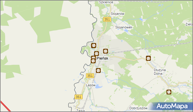 mapa Pieńsk, Pieńsk na mapie Targeo