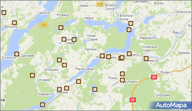 mapa Pierszczewko, Pierszczewko na mapie Targeo