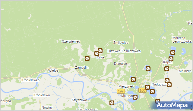 mapa Piłka gmina Międzychód, Piłka gmina Międzychód na mapie Targeo