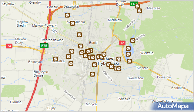 mapa Piotrków Trybunalski, Piotrków Trybunalski na mapie Targeo