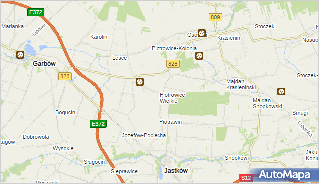 mapa Piotrowice Wielkie, Piotrowice Wielkie na mapie Targeo