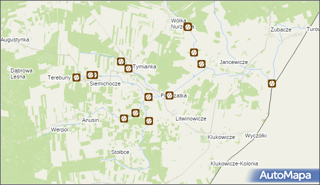 mapa Piszczatka gmina Nurzec-Stacja, Piszczatka gmina Nurzec-Stacja na mapie Targeo