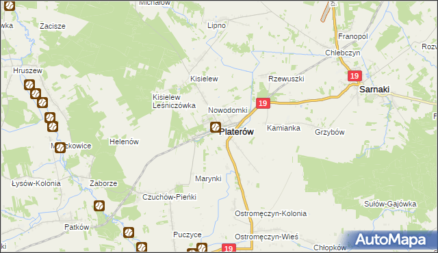 mapa Platerów, Platerów na mapie Targeo