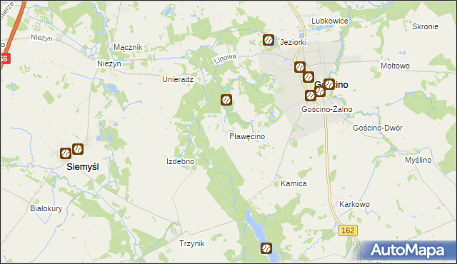 mapa Pławęcino, Pławęcino na mapie Targeo