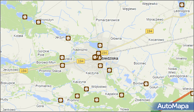 mapa Pobiedziska, Pobiedziska na mapie Targeo