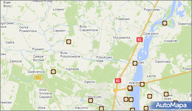 mapa Pobyłkowo Małe, Pobyłkowo Małe na mapie Targeo