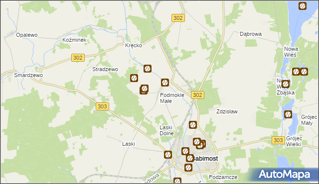 mapa Podmokle Małe, Podmokle Małe na mapie Targeo