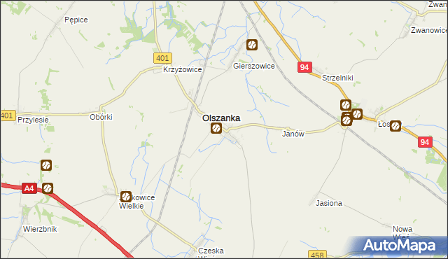 mapa Pogorzela gmina Olszanka, Pogorzela gmina Olszanka na mapie Targeo