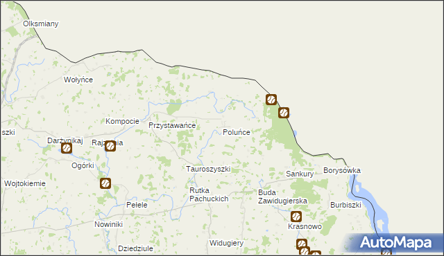 mapa Poluńce, Poluńce na mapie Targeo