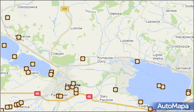 mapa Pomianów Dolny, Pomianów Dolny na mapie Targeo