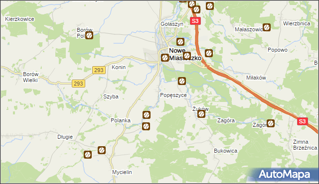 mapa Popęszyce, Popęszyce na mapie Targeo