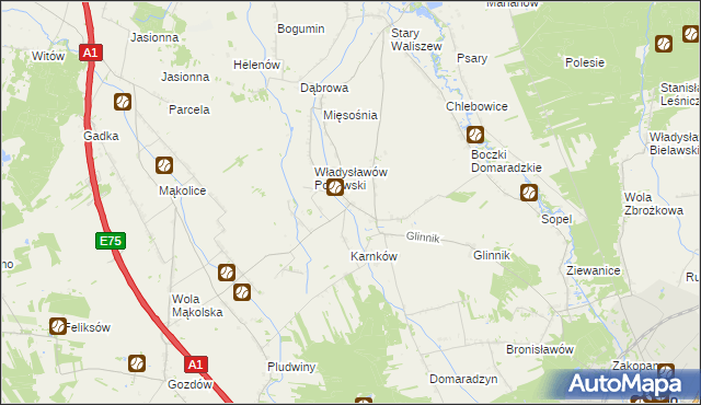 mapa Popów Głowieński, Popów Głowieński na mapie Targeo