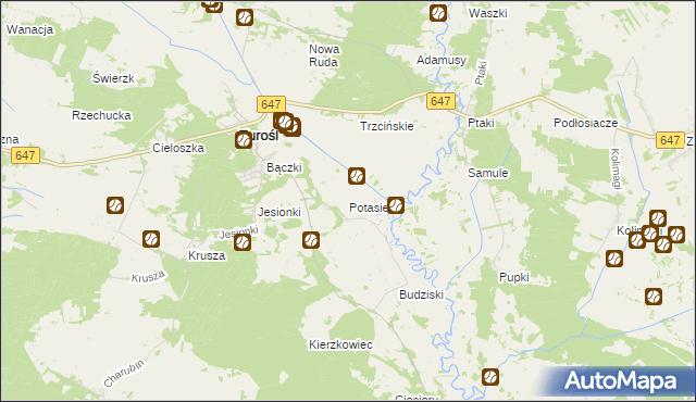 mapa Potasie, Potasie na mapie Targeo