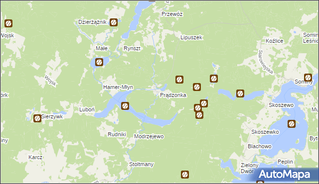 mapa Prądzonka, Prądzonka na mapie Targeo