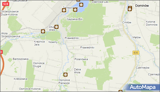 mapa Prawiedniki, Prawiedniki na mapie Targeo