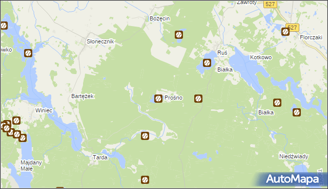 mapa Prośno, Prośno na mapie Targeo