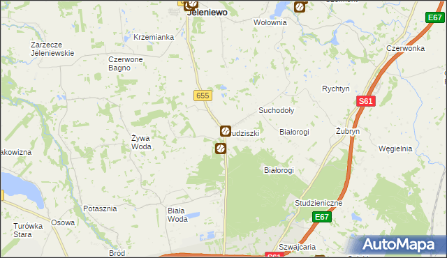 mapa Prudziszki, Prudziszki na mapie Targeo