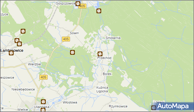 mapa Przechód gmina Korfantów, Przechód gmina Korfantów na mapie Targeo