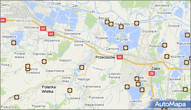 mapa Przeciszów, Przeciszów na mapie Targeo